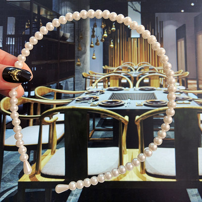 23 стила Симулация на перлени ленти за коса Дамски аксесоари за коса Корейски ръчно изработени лък Цветя Обръчи Лента за глава Сватбени орнаменти 2021 г. Ново