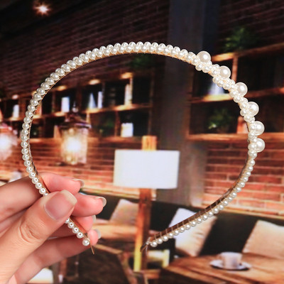 23 стила Симулация на перлени ленти за коса Дамски аксесоари за коса Корейски ръчно изработени лък Цветя Обръчи Лента за глава Сватбени орнаменти 2021 г. Ново