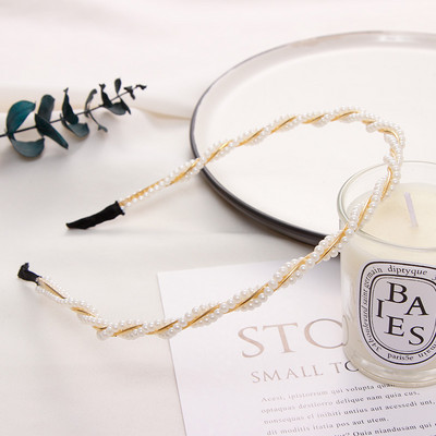 23 стила Симулация на перлени ленти за коса Дамски аксесоари за коса Корейски ръчно изработени лък Цветя Обръчи Лента за глава Сватбени орнаменти 2021 г. Ново