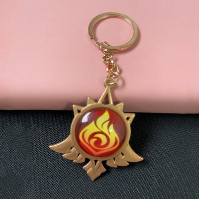 Joc Genshin Impact Vision Lnazuma Ganyu Keqing Wendi Xiao Breloc Luminous 7 Elemente Arme Ochiul lui Dumnezeu Original Toy Breloc