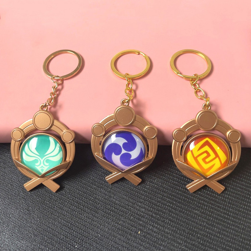 Joc Genshin Impact Vision Lnazuma Ganyu Keqing Wendi Xiao Breloc Luminous 7 Elemente Arme Ochiul lui Dumnezeu Original Toy Breloc