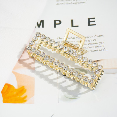 Cristal de perle simulate Agrafă mare cu gheare de păr Bijuterii pentru femei Agrafe de păr elegante din metal de culoare aurie pentru accesorii de păr gros Nou 2021