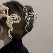 Nou 2022 Agrafă mare de păr cu perle pentru femei, metal, aur, argint, accesorii de păr, bijuterii de păr din Coreea, agrafe mari, gheare