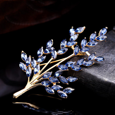 Búzafül virág kristály brossok csokor új női melltű ékszer kiegészítők ajándék broche De Flores