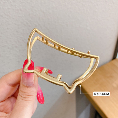 Tendință Geometrie Accesorii pentru păr Femei Agrafă pentru gheare de păr Aur Argintiu Punk Metal Simulare Perlă Big Jaw Crab Articole pentru cap Bijuterii 2022