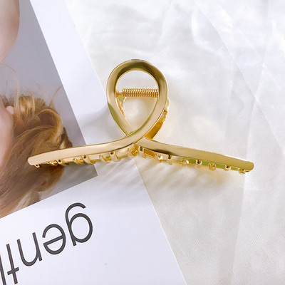 Tendință Geometrie Accesorii pentru păr Femei Agrafă pentru gheare de păr Aur Argintiu Punk Metal Simulare Perlă Big Jaw Crab Articole pentru cap Bijuterii 2022