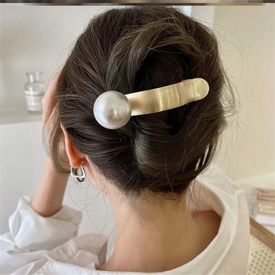 Agrafe de păr pentru femeie la modă Punk, aur, argint, metal, perlă mare, agrafă și ace de păr, accesorii pentru fixarea părului, pentru femei, bijuterii
