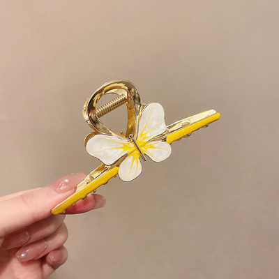 Agrafe cu gheare de păr fluture mari de lux pentru femei Trend Coreea Accesorii pentru păr Metal auriu Cleme mari crab rechin Femeie 2023 Nou