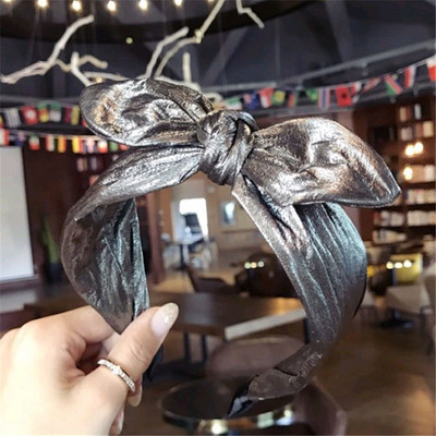 Bentite din piele PU Accesorii pentru păr pentru femei Moda de vară Fată Cercete late Bentite coreeane cu papillon Tiara Accesorii Mujer