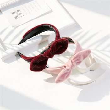 Velvet Hairbands Γυναικείες κρίκοι Tiara για κορίτσι Χαριτωμένα αξεσουάρ για τα μαλλιά Κορεατικά μεγάλα δόντια Bowknot χτενάκια κοσμήματα πάρτι χονδρικής