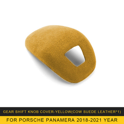 Pentru Porsche Panamera 2018 2019 2020 2021 Accesorii mașini Piele veritabilă piele de vacă piele intoarsă Capac butonului schimbătorului de viteze Protector Carcasă Cadru