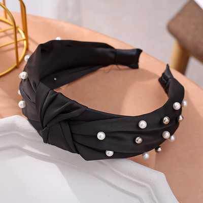 11 stiluri de bentite de păr imitație perle pentru femei din catifea coreeană cu lunetă lată din țesătură satinată bentite încrucișate accesorii pentru păr 2020