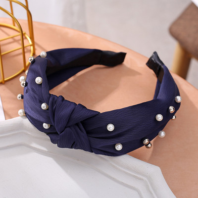 11 stiluri de bentite de păr imitație perle pentru femei din catifea coreeană cu lunetă lată din țesătură satinată bentite încrucișate accesorii pentru păr 2020