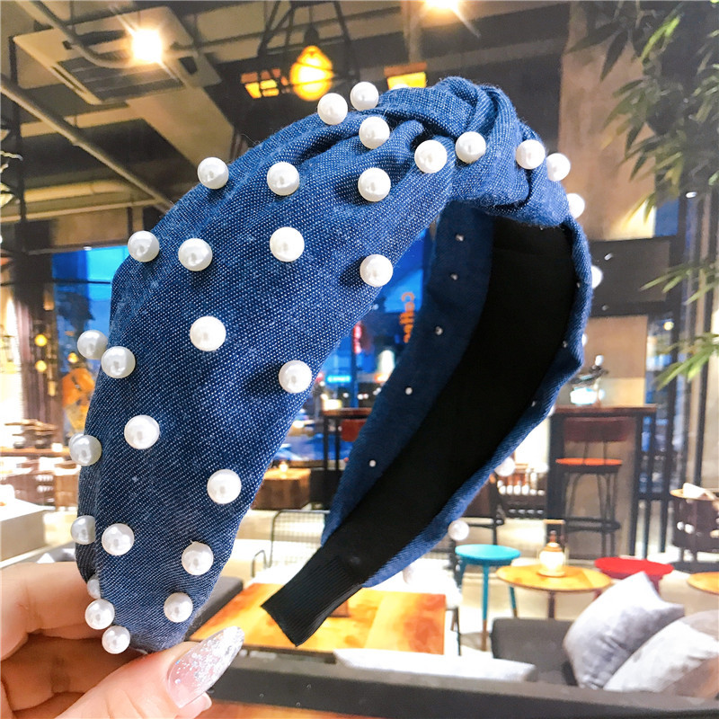 11 stiluri de bentite de păr imitație perle pentru femei din catifea coreeană cu lunetă lată din țesătură satinată bentite încrucișate accesorii pentru păr 2020