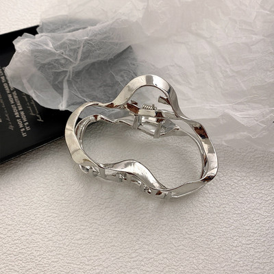 56Styles Koreai Fém Arany Ezüst Női Hajkapcsok Gyöngyök Hajtűk Hajkiegészítők Geometrikus Rák Hajcsat Női Barrette