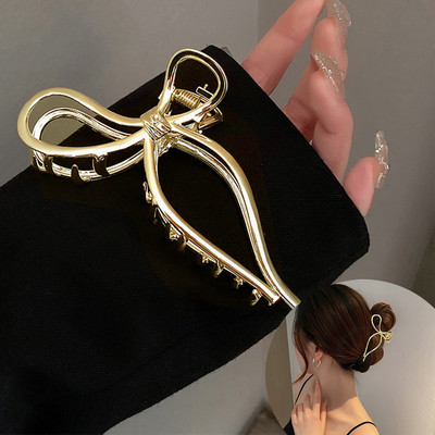 56Styles Koreai Fém Arany Ezüst Női Hajkapcsok Gyöngyök Hajtűk Hajkiegészítők Geometrikus Rák Hajcsat Női Barrette