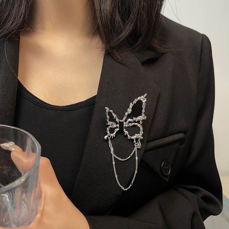 HUANZHI 2020 UUS Korea INS Isiksuse liialdus Läikiv tsirkoonist vibu kleit pross naistele Tüdrukutele Kaelus Aksessuaarid Ehted