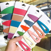 10 buc/set Agrafe geometrice pentru femei, culoare bomboană, fete coreene, agrafe de păr, accesorii pentru păr, picătură mare de apă, cleme de păr, ornament 2020