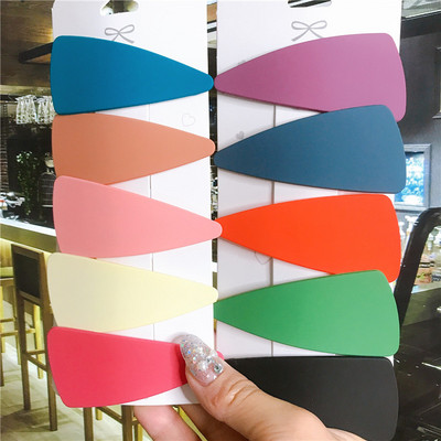 10 buc/set Agrafe geometrice pentru femei, culoare bomboană, fete coreene, agrafe de păr, accesorii pentru păr, picătură mare de apă, cleme de păr, ornament 2020