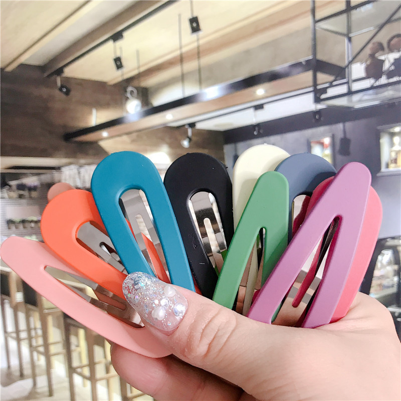 10 buc/set Agrafe geometrice pentru femei, culoare bomboană, fete coreene, agrafe de păr, accesorii pentru păr, picătură mare de apă, cleme de păr, ornament 2020