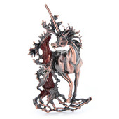 Wuli&baby vintage veliki jednorog broševi za žene muškarce 3-bojni retro ljepotica vilinski konj broš igla Novogodišnji darovi