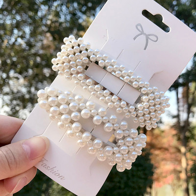 Noua simulare de perle ace de păr Clip pentru femei Set de accesorii de păr Fashion Scrunchies Holder Barrettes Bentite Fete Ornamente