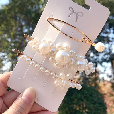 Noua simulare de perle ace de păr Clip pentru femei Set de accesorii de păr Fashion Scrunchies Holder Barrettes Bentite Fete Ornamente