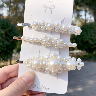 Noua simulare de perle ace de păr Clip pentru femei Set de accesorii de păr Fashion Scrunchies Holder Barrettes Bentite Fete Ornamente