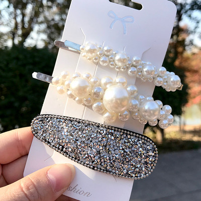 Noua simulare de perle ace de păr Clip pentru femei Set de accesorii de păr Fashion Scrunchies Holder Barrettes Bentite Fete Ornamente