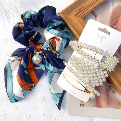 Noua simulare de perle ace de păr Clip pentru femei Set de accesorii de păr Fashion Scrunchies Holder Barrettes Bentite Fete Ornamente