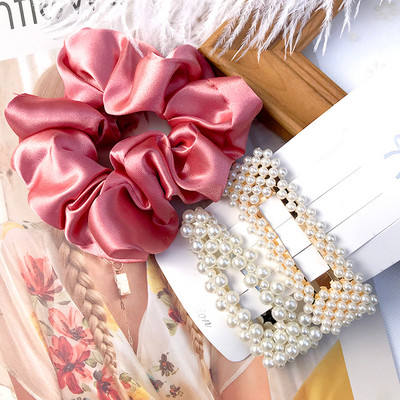 Noua simulare de perle ace de păr Clip pentru femei Set de accesorii de păr Fashion Scrunchies Holder Barrettes Bentite Fete Ornamente