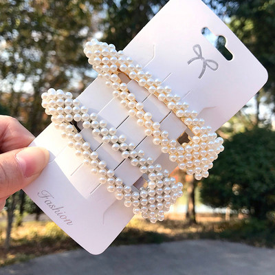 Noua simulare de perle ace de păr Clip pentru femei Set de accesorii de păr Fashion Scrunchies Holder Barrettes Bentite Fete Ornamente