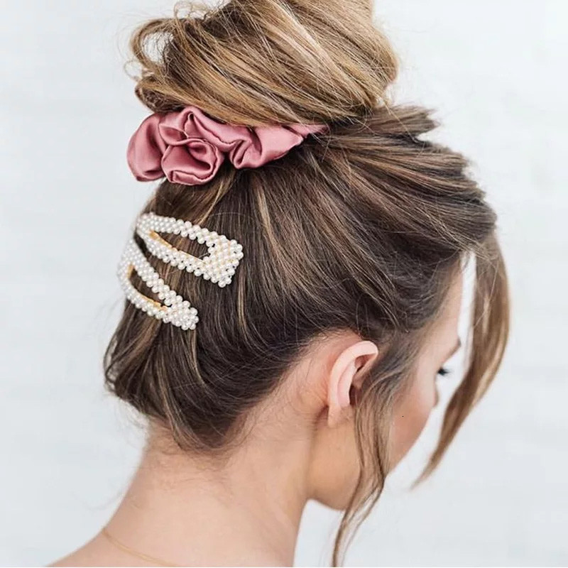 Noua simulare de perle ace de păr Clip pentru femei Set de accesorii de păr Fashion Scrunchies Holder Barrettes Bentite Fete Ornamente