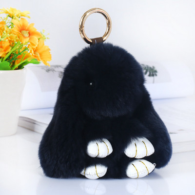 14 cm armas Pluff Bunny võtmehoidja Rex Küüliku karusnahast võtmehoidjad Naistele Kotid Mänguasjad Nukk Kohev Pom Pom Armas pomponist võtmehoidja