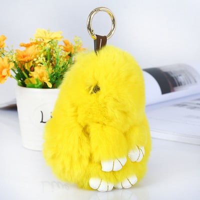 14 cm armas Pluff Bunny võtmehoidja Rex Küüliku karusnahast võtmehoidjad Naistele Kotid Mänguasjad Nukk Kohev Pom Pom Armas pomponist võtmehoidja