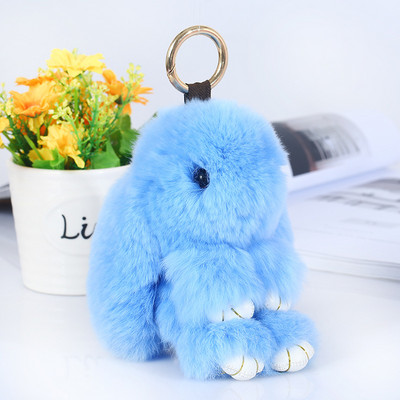 14 cm armas Pluff Bunny võtmehoidja Rex Küüliku karusnahast võtmehoidjad Naistele Kotid Mänguasjad Nukk Kohev Pom Pom Armas pomponist võtmehoidja
