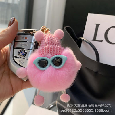 14 cm armas Pluff Bunny võtmehoidja Rex Küüliku karusnahast võtmehoidjad Naistele Kotid Mänguasjad Nukk Kohev Pom Pom Armas pomponist võtmehoidja