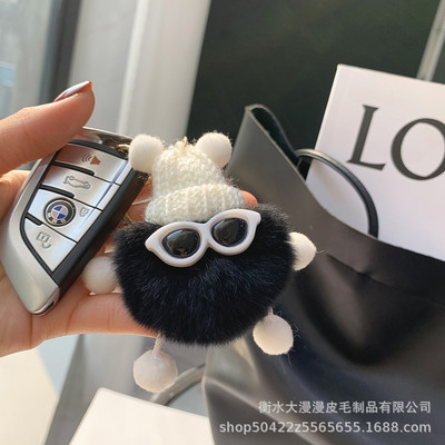 14 cm armas Pluff Bunny võtmehoidja Rex Küüliku karusnahast võtmehoidjad Naistele Kotid Mänguasjad Nukk Kohev Pom Pom Armas pomponist võtmehoidja