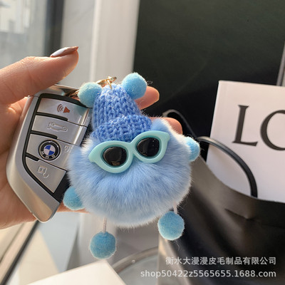 14 cm armas Pluff Bunny võtmehoidja Rex Küüliku karusnahast võtmehoidjad Naistele Kotid Mänguasjad Nukk Kohev Pom Pom Armas pomponist võtmehoidja