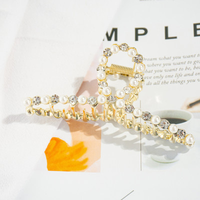 Agrafe cu gheare de păr cu perle de cristal, 11 stiluri, accesorii pentru păr, cleme de păr pentru femei, punk, cleme mari de metal auriu, cleme pentru fălci, pentru femei, 2021