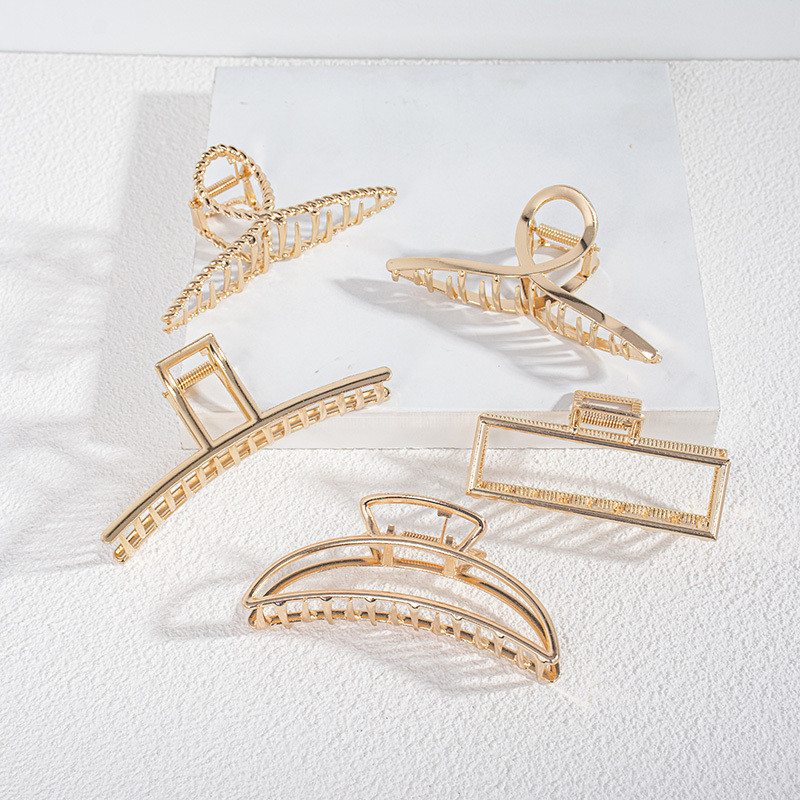 Agrafe cu gheare de păr cu perle de cristal, 11 stiluri, accesorii pentru păr, cleme de păr pentru femei, punk, cleme mari de metal auriu, cleme pentru fălci, pentru femei, 2021