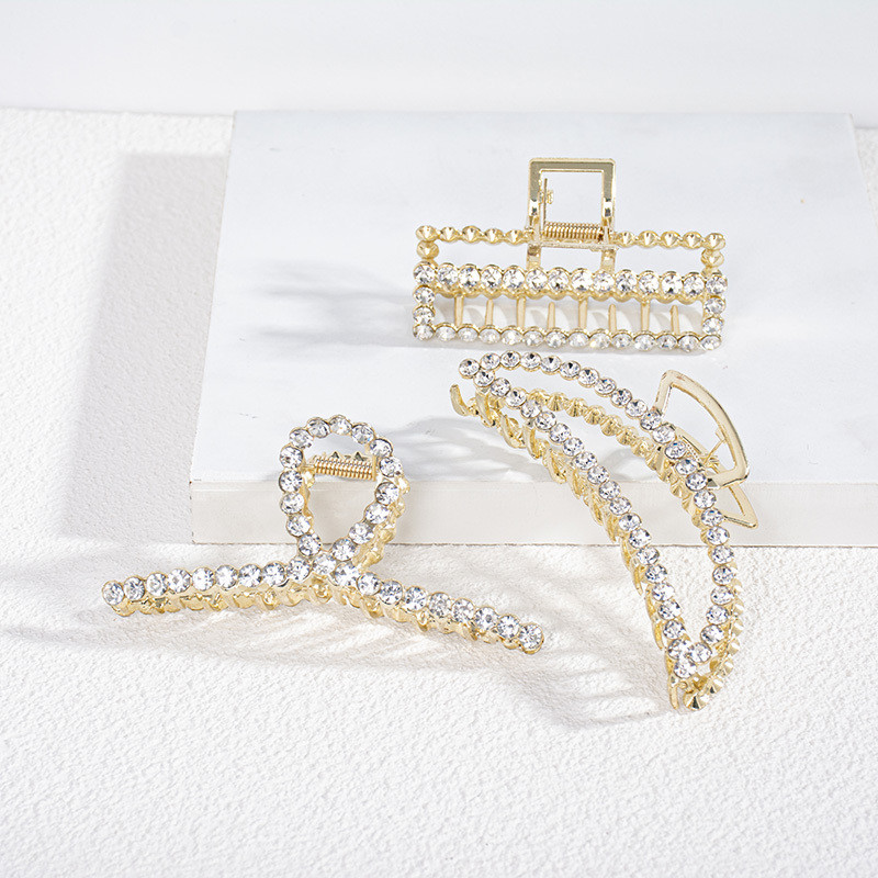 Agrafe cu gheare de păr cu perle de cristal, 11 stiluri, accesorii pentru păr, cleme de păr pentru femei, punk, cleme mari de metal auriu, cleme pentru fălci, pentru femei, 2021