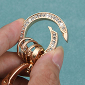 Νέα μόδα Μεταλλικό μπρελόκ στρας υψηλής ποιότητας Ανδρικά Γυναικεία Στρογγυλά μπρελόκ Κομψά στολίδια για κρεμαστά τσάντα Αξεσουάρ μπρελόκ