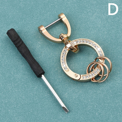 Νέα μόδα Μεταλλικό μπρελόκ στρας υψηλής ποιότητας Ανδρικά Γυναικεία Στρογγυλά μπρελόκ Κομψά στολίδια για κρεμαστά τσάντα Αξεσουάρ μπρελόκ