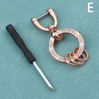 Νέα μόδα Μεταλλικό μπρελόκ στρας υψηλής ποιότητας Ανδρικά Γυναικεία Στρογγυλά μπρελόκ Κομψά στολίδια για κρεμαστά τσάντα Αξεσουάρ μπρελόκ