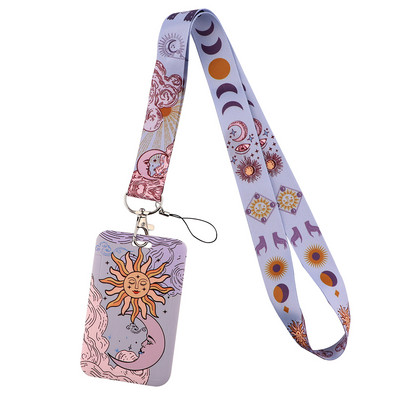 DZ1445 Új Sakura Cherry Blossoms Flower zsinór kártya azonosító jelvénytartó kulcstartó bérlet edzőterem mobil gyerekek kulcstartó kulcstartók ajándékok