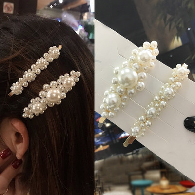 Moda Imitații de perle Kawaii Agrafe de păr Accesorii pentru femei Păr cu flori geometrice Barrete pentru cap Acele de păr dulci Fete