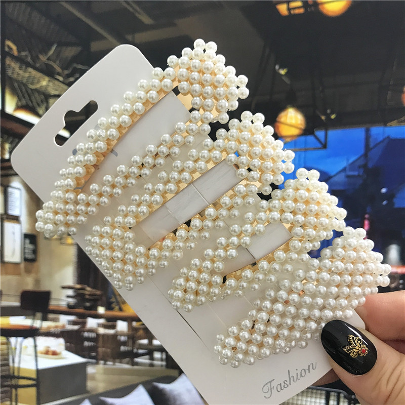 Moda Imitații de perle Kawaii Agrafe de păr Accesorii pentru femei Păr cu flori geometrice Barrete pentru cap Acele de păr dulci Fete