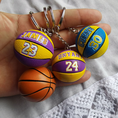 Basketball Star Idol Name Key Ring Match Ball Pendant for Keychains For Bag Sport Football Fans Key Chain Men Women Gift