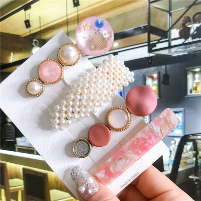 23 de stiluri accesorii de păr femei acrilic Planet Starfish Barrette Set cleme de păr coreeane perle agrafe femei bijuterii 2020